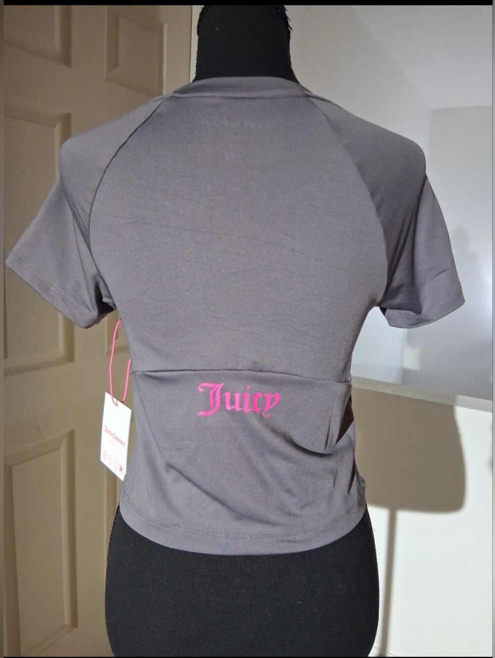 Juicy Couture Short Sleeve Breathable Tee with Pink 'Juicy' Logo
